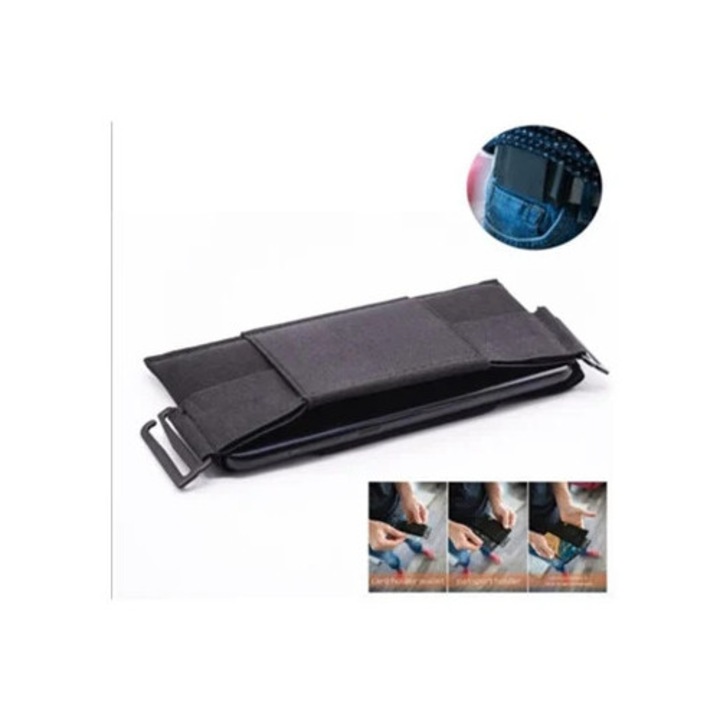 Unisex minimalista, láthatatlan sporttáska, mini zsebbel kulcsoknak, kártyáknak és telefonnak