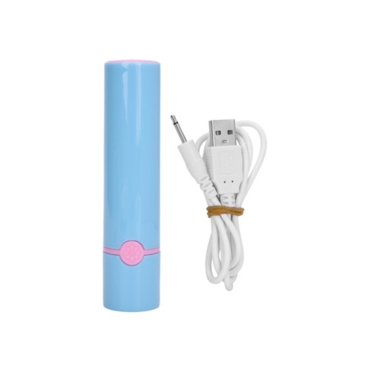 Rúzs alakú hordozható vibrátor masszírozó, USB, nőknek
