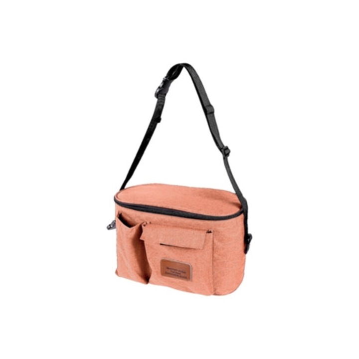 Vízálló multifunkcionális babakocsi táska, anyuka táska, pelenkázó táska, narancssárga