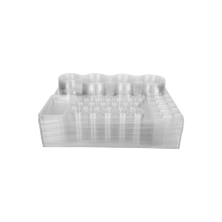 Set 24 suporturi de cerneala pentru tatuaje, tava pentru ace de pigment, accesorii echipamente tatuat