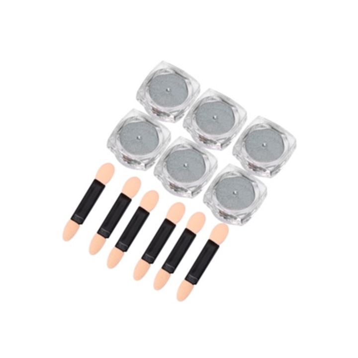 Set pudra de unghii 0.5g, pigment sclipici, 6 pachete