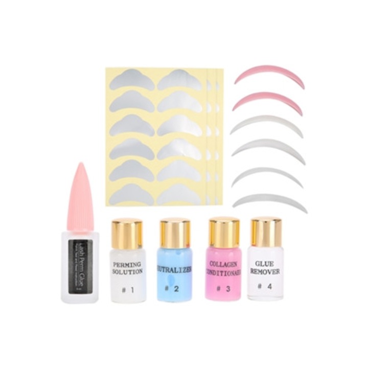 Set de unelte pentru ondularea genelor, 5mm, 6ml