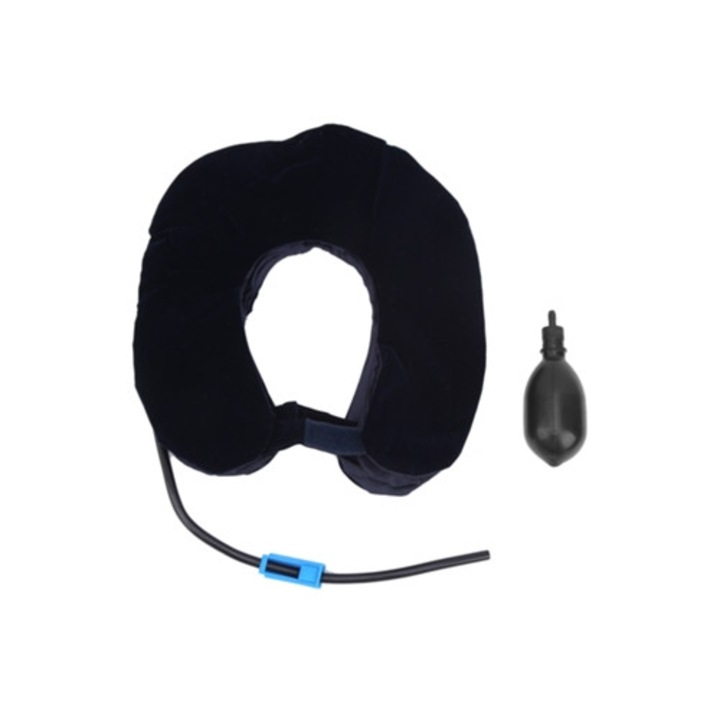 Dispozitiv de tractiune cervicala gonflabil cu 3 straturi, suport ortopedic pentru ameliorarea durerii, multicolor