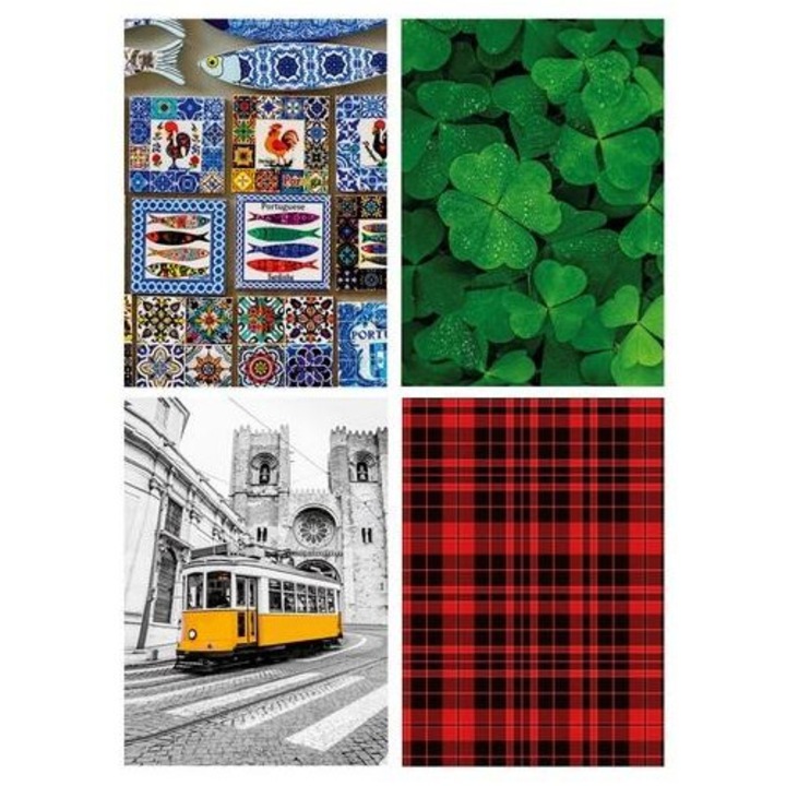 Caiet A4/96K GRAND, mix de modele, margini, 70 g/m2