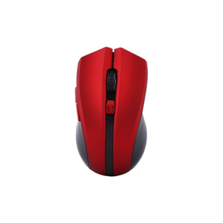 Безжична оптична механична геймърска мишка 2.4GHz, червена, преносима