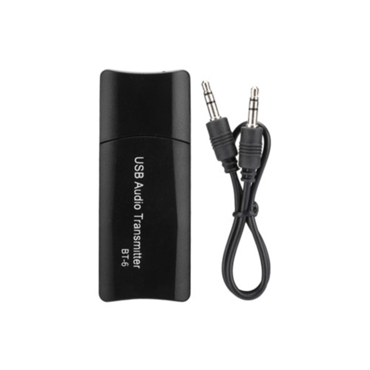 Receiver si Transmitter Wireless 2 in 1 Bluetooth 5.0, LED rosu, USB