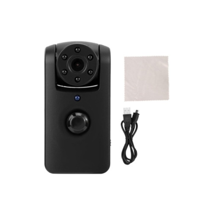 Camera micro de securitate ascunsa 1080p, inregistrator video mic, vedere de 180, autonomie mare