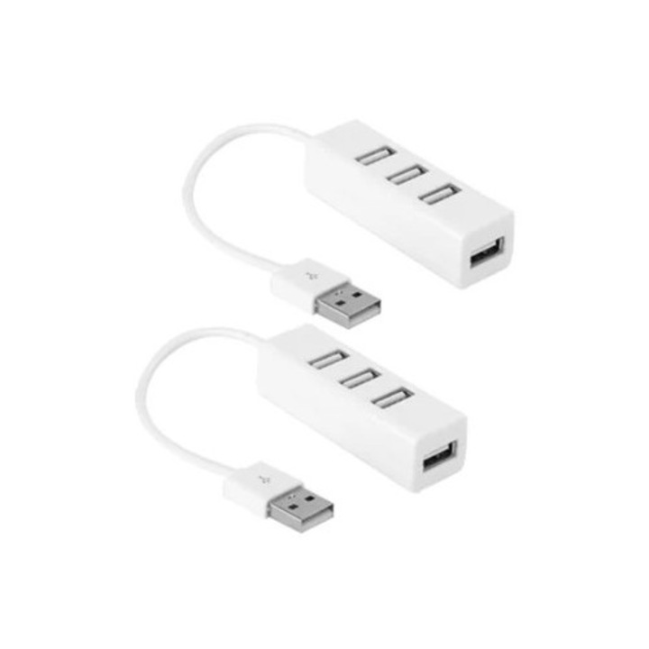 Set Hub-uri USB 2.0 1 la 4 Porturi Alb pentru Desktop si Laptop