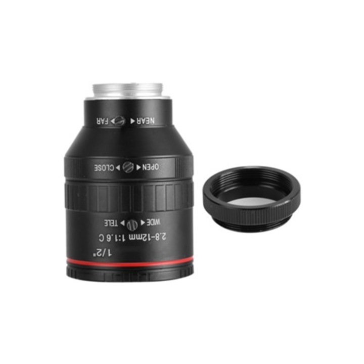 Обектив 2.8x12mm 3MP C-Mount с ръчна бленда