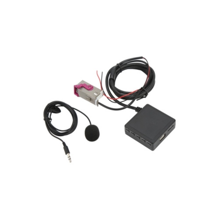 Adaptor stereo Bluetooth cu cablu de 32 pini, intrare auxiliara, cu microfon, pentru automobile