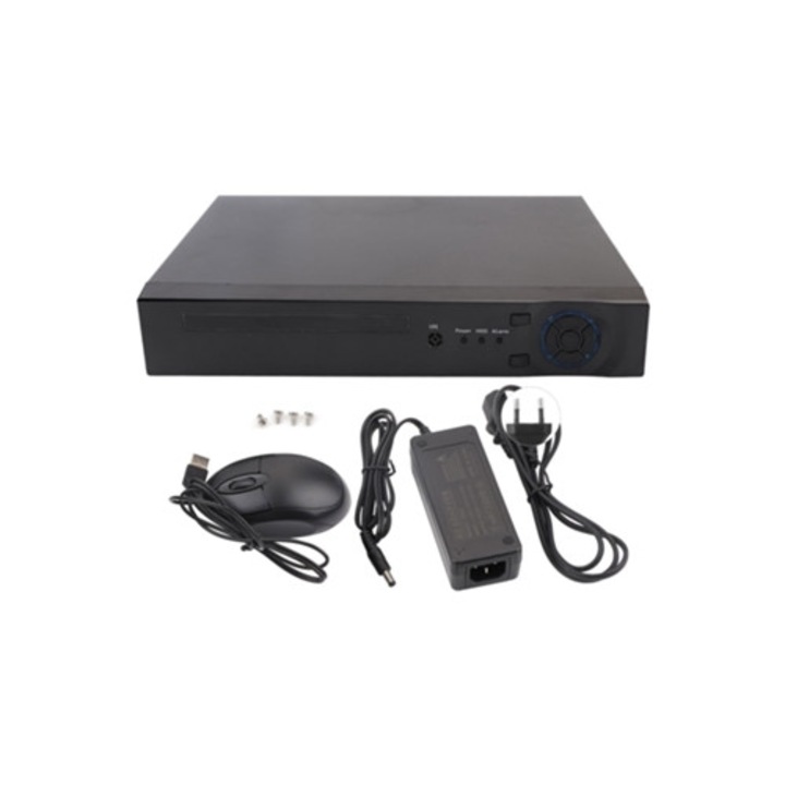 Видеорекордер NVR, 4 канала, 1080p HD, H.265, PoE, 100-240V