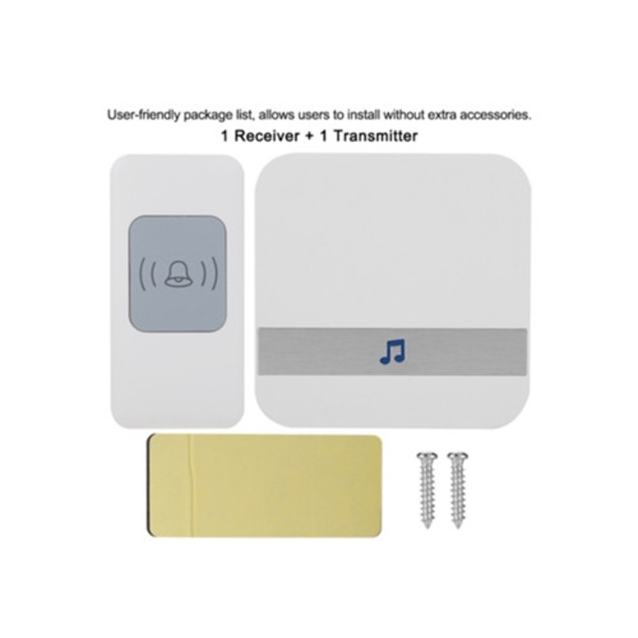 Sonerie wireless, alarma remote cu receptor si transmitter, set