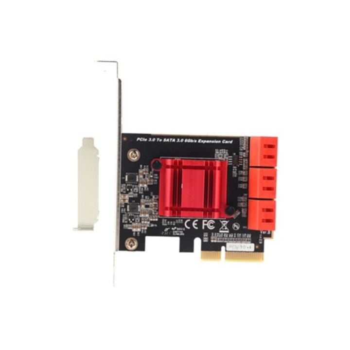 Card de expansiune PCI-E la 6 porturi SATA 3.0 6G, accesoru pentru NAS/Linux/Win XP