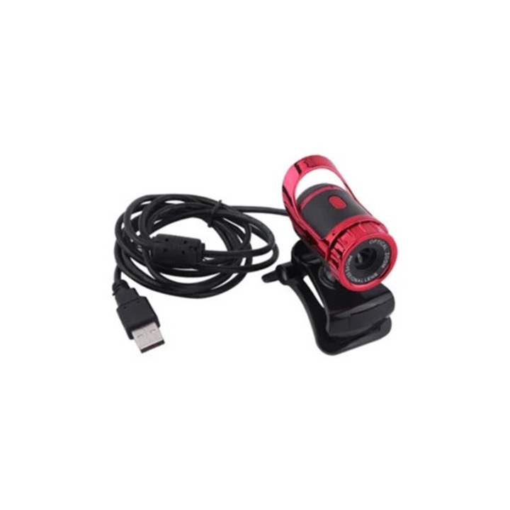 Webkamera 12MP, rózsaszín, beépített mikrofonnal és 360°-ban forgatható alappal