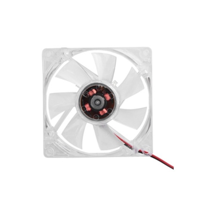 Ventilator PC 80mm 12V 4Pin LED, albastru