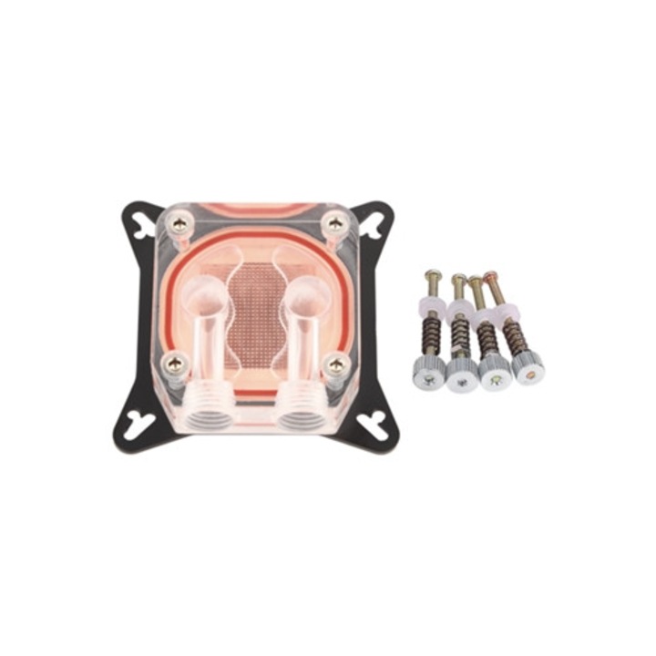 Bloc de racire lichid pentru GPU, baza din cupru, capac din POM, 30x45cm