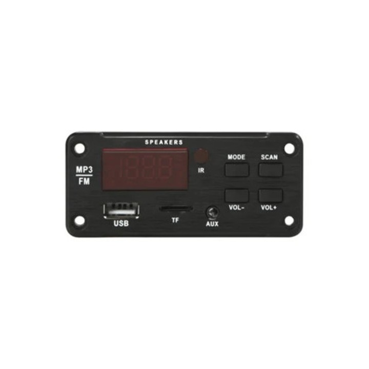 Modul decodor MP3 Bluetooth 5.0, receptie audio wireless, 6V-12V, cu display digital, control de la distanta