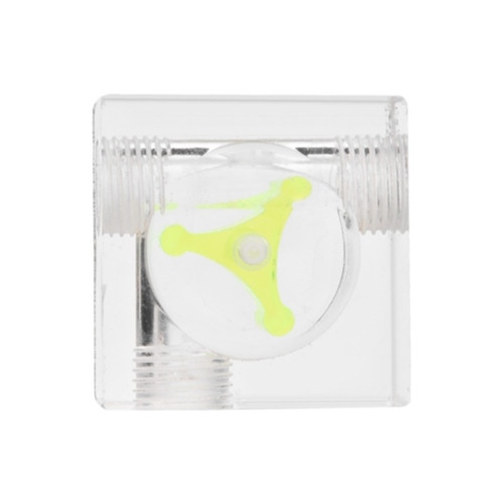 3 az 1-ben áramlásmérő PC hűtőrendszerhez, G1/4 menet, négyzet alakú, 3 kimenet