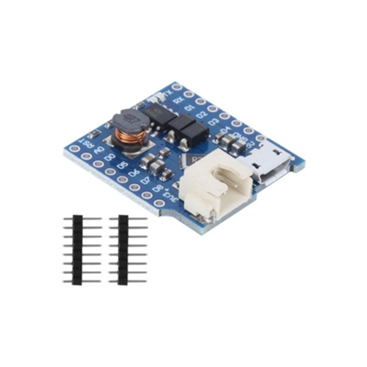 D1 mini lítium akkumulátor töltő védelemmel, 2 darabos készlet