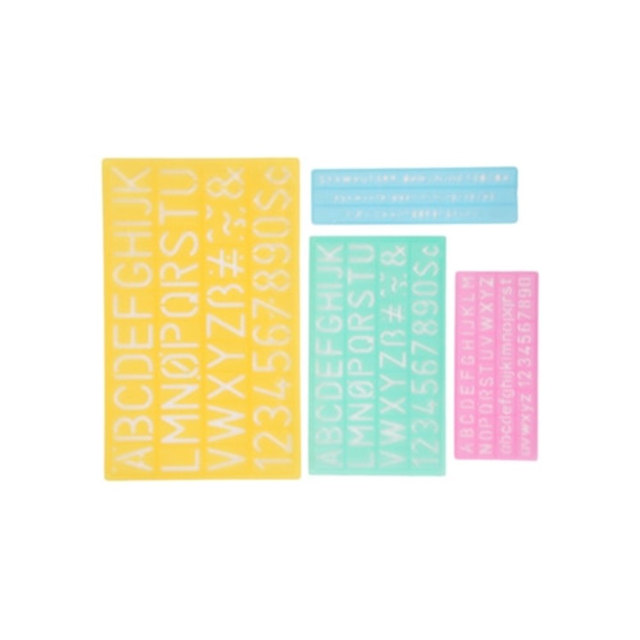 Set 4 rigle multifunctionale goale cu numere si litere pentru copii