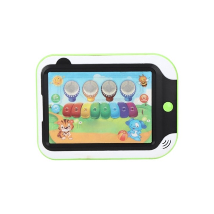 Interaktív zenélő dob gyerekeknek, oktatójáték, többszínű, 30x30cm