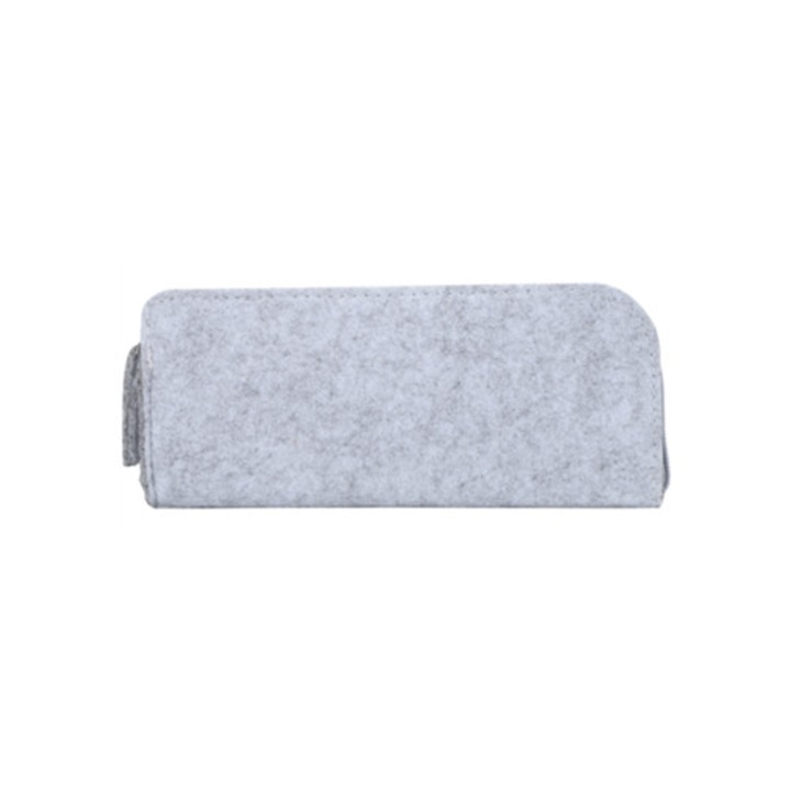 Etui din fetru pentru pensule plate groase, rezistent la praf si unelte, gri deschis
