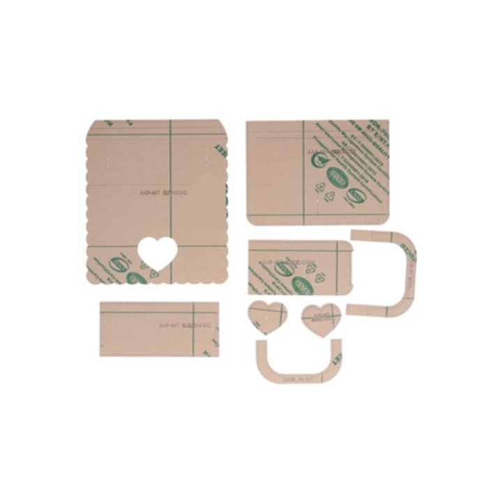 Set de matrite acrilice reutilizabile in forma de inima, pentru realizarea de genti crossbody