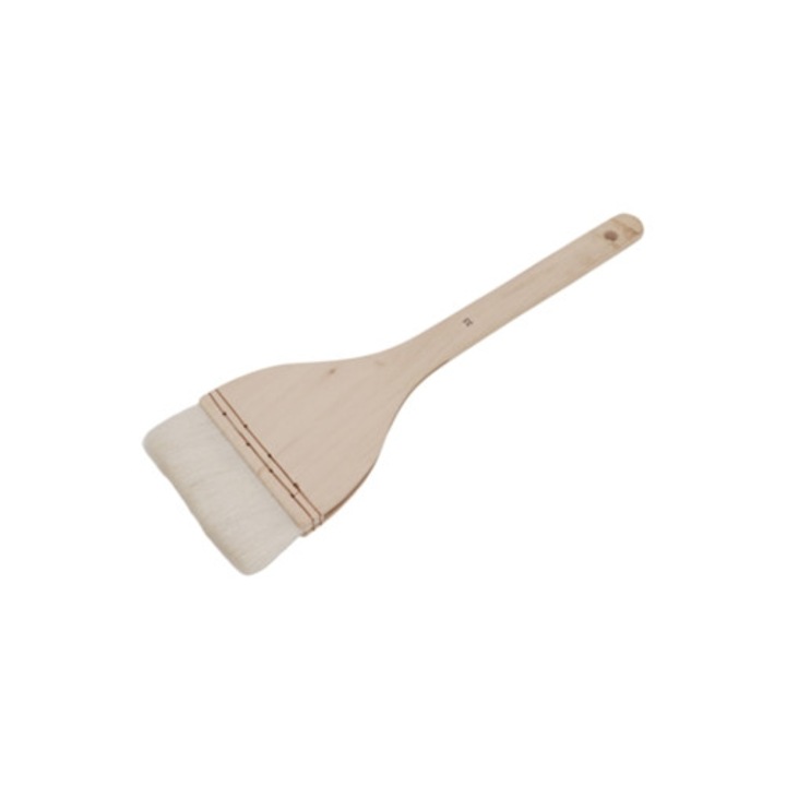 Pensula din lana 3.5 inch, maner ergonomic din lemn, moale, pentru pictura in ulei