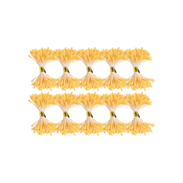 Stamine artificiale Gypsophila portocalie 3mm, set 900 bucati