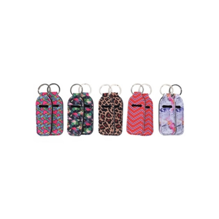 10 darabos színes gumi kulcstartó szett szájfényhez és ajakbalzsamhoz