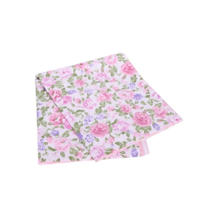 Set de tesatura din bumbac twill, 6 piese, 50x40cm, roz, 6 culori