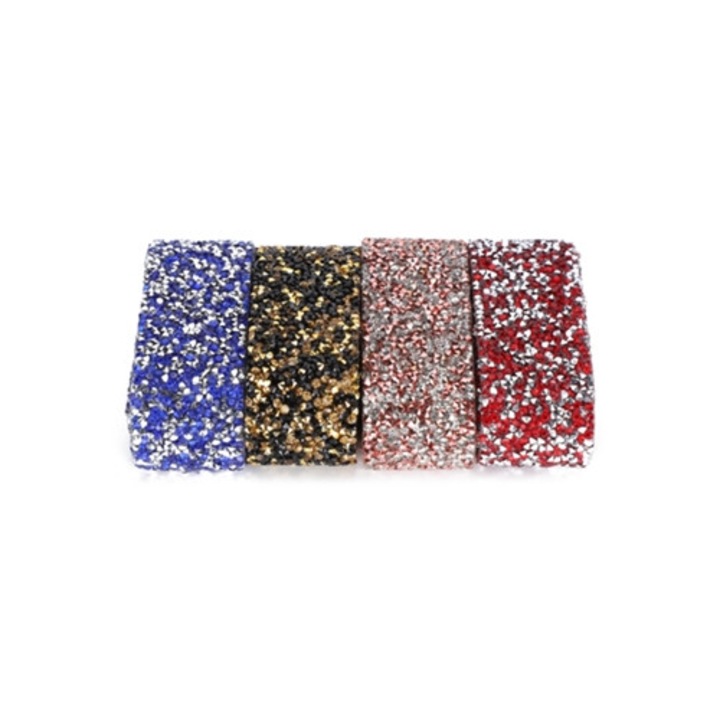 4 db-os színes gyanta strasszlánc szett, ruházati kiegészítők, szélesség 3.5cm