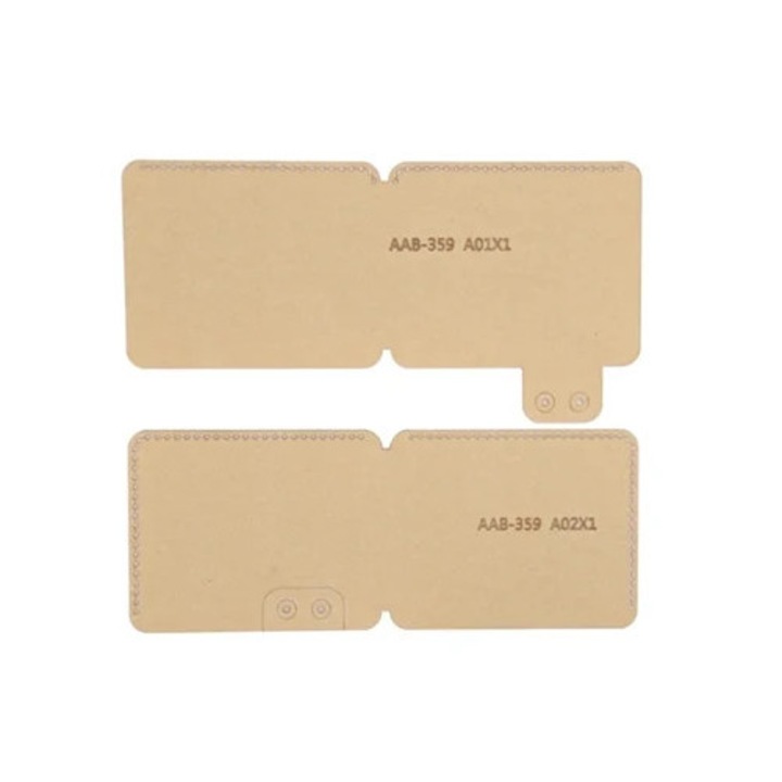 Set de 2 sabloane acrilice transparente pentru lucru cu piele, 30x20cm