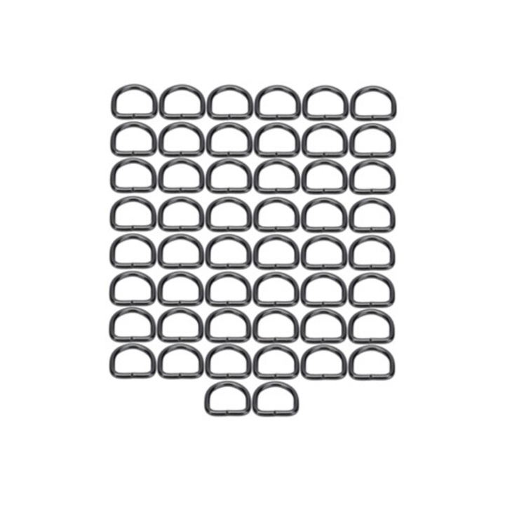 50 db prémium, ellenálló, tartós, többszínű D-gyűrű készlet