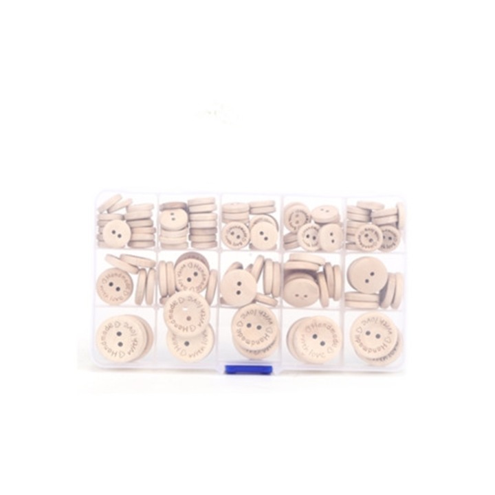 Fagombok 2 lyukkal, 15mm, 20mm, 25mm készlet, tárolódobozzal