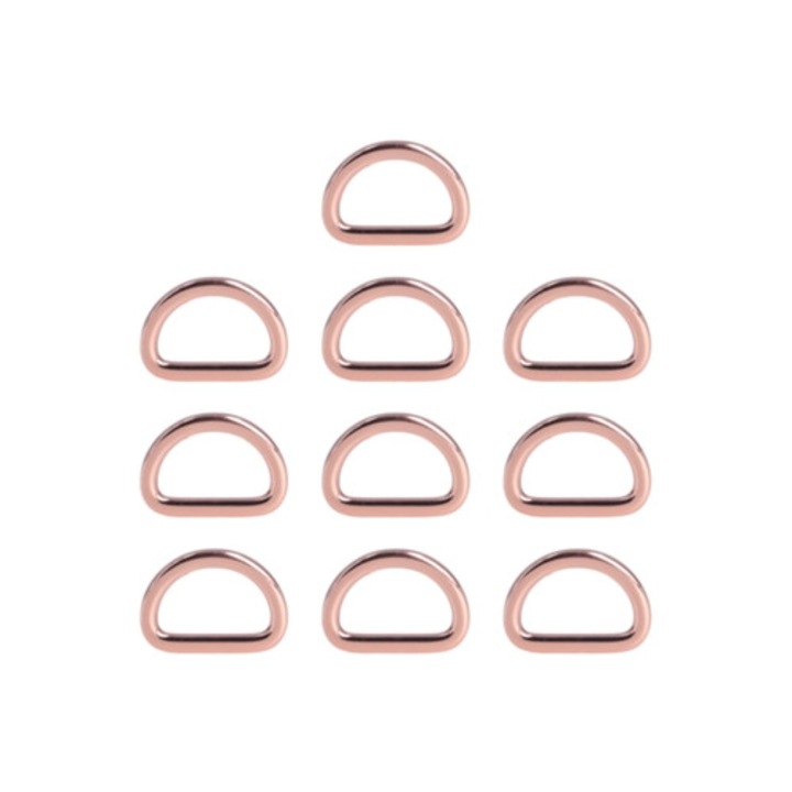 10 darab D-gyűrűs díszcsat készlet, strapabíró, táskákhoz és kézműves termékekhez