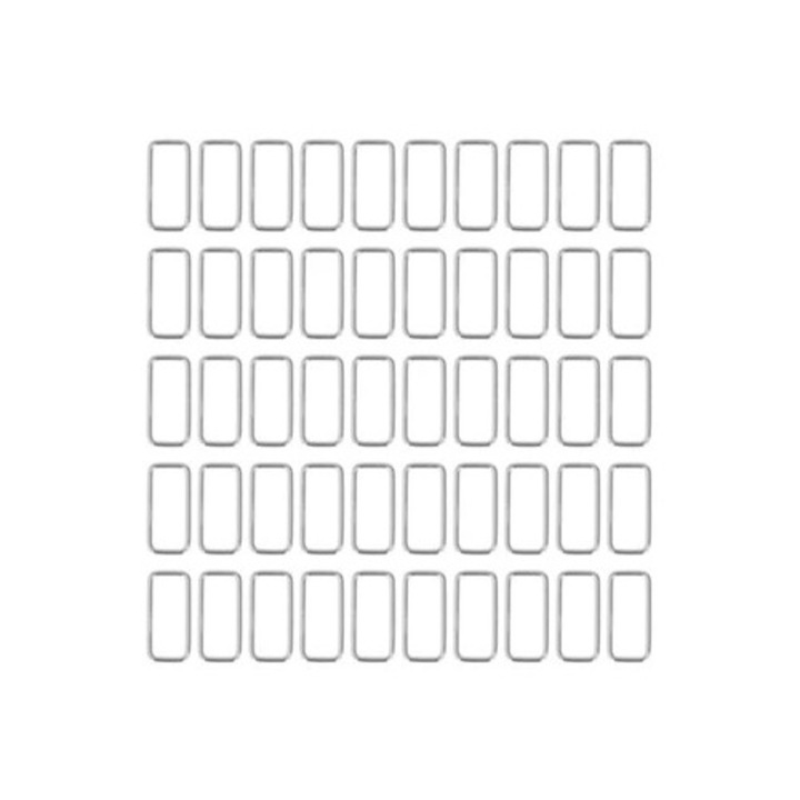 50 darabos téglalap alakú fémgyűrű készlet övekhez, táskákhoz, kézműves és ruhadíszítéshez