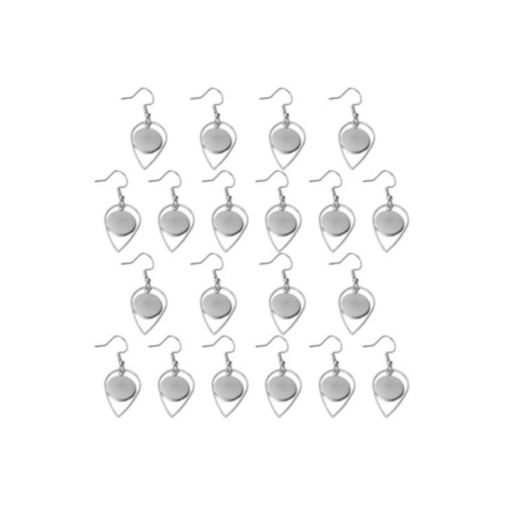 Set 20 Baze Cercei Cadru cu Pandantiv Picatura pentru Artizanat 12mm