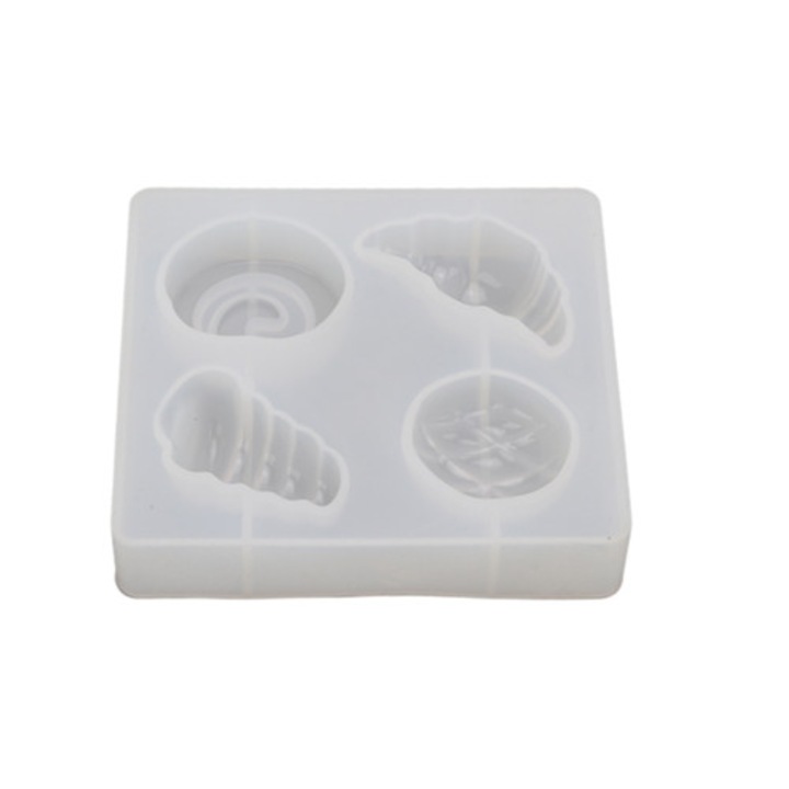 Forme prajituri din silicon, 4 modele transparente, forme pentru ciocolata, inghetata si bomboane