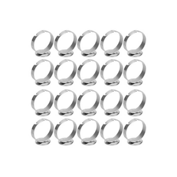 20 db állítható, félkész rozsdamentes acél gyűrűalap, 12 mm