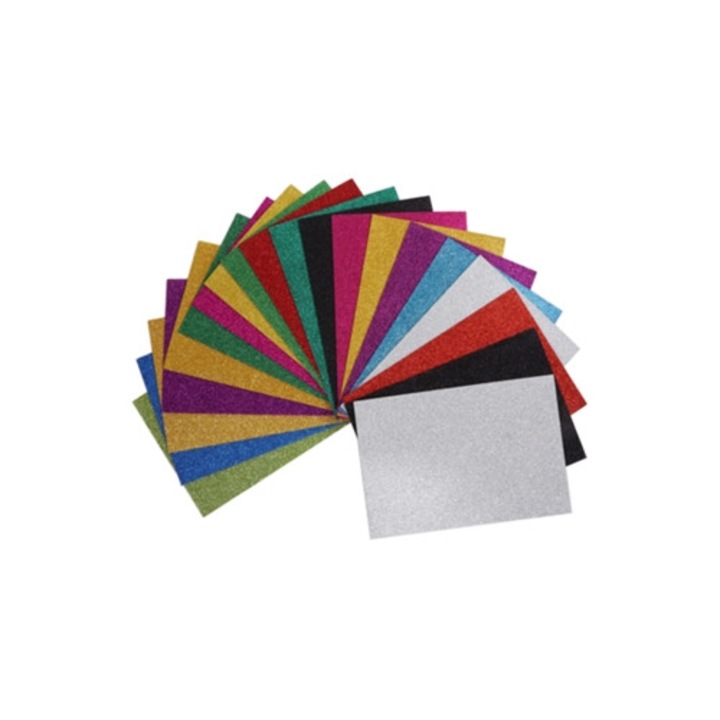 Set de foi de spuma glitter A4, 2mm, 20 bucati