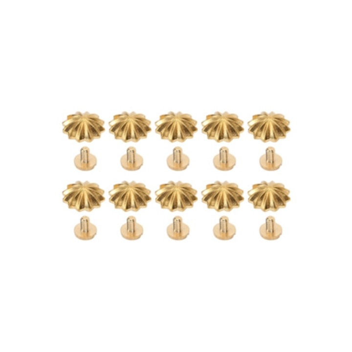 10 darab antik arany sárgaréz szegecs, retro stílusú, 13 mm