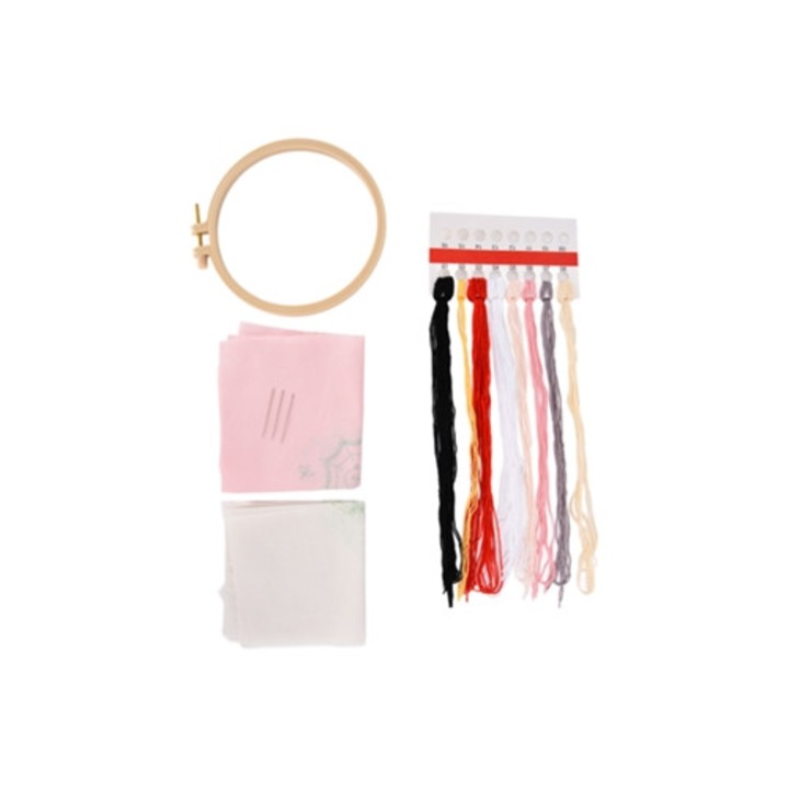 Nyomtatott hímzőkészletek, dekorációs szett, könnyen használható, többszínű