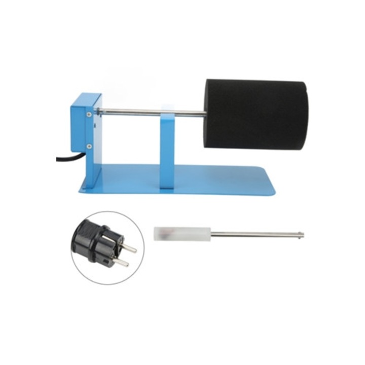 Kék alumínium forgóeszköz, állítható, csúszásmentes habbal, csendes, DIY csészékhez, tojásokhoz