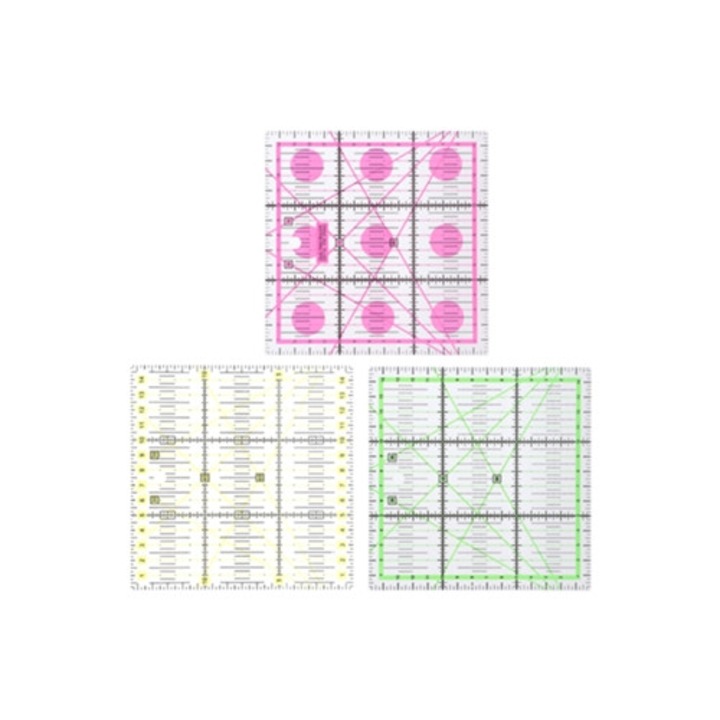 3 db szabóvonalzó készlet ruhákhoz, 15x15cm