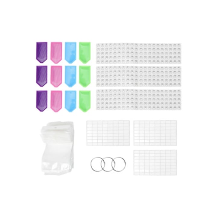 Set de containere pentru stocarea pietrelor de artizanat, anti-rugina, pliabile, portabile, reutilizabile