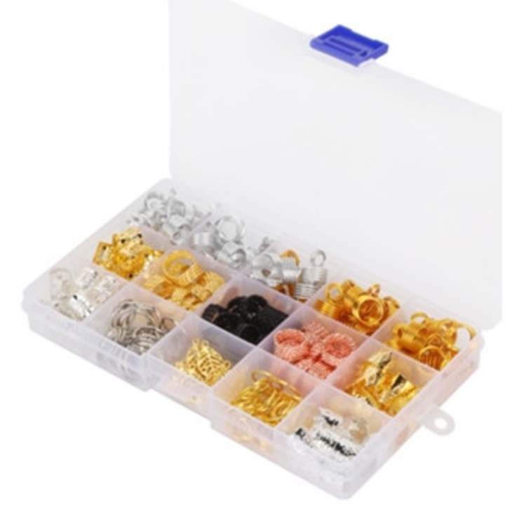 Комплект от 193 пръстена за удължаване на коса, аксесоари „Направи си сам“