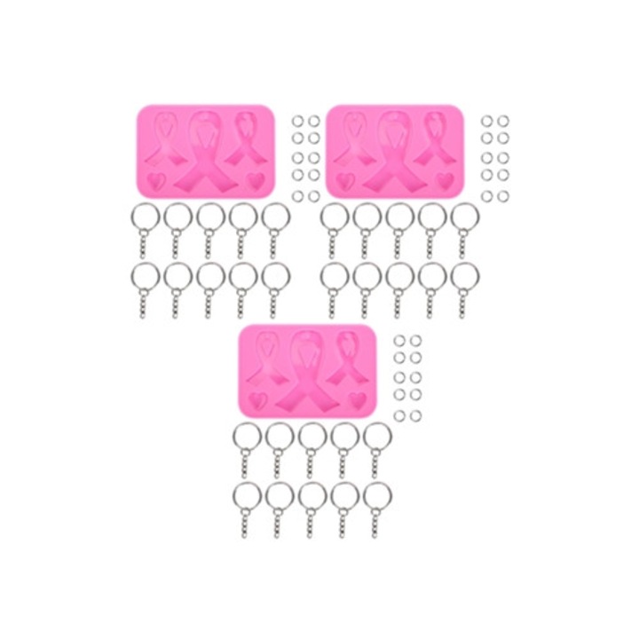 Set de 3 matrite din silicon pentru brelocuri, artizanat si decoratiuni