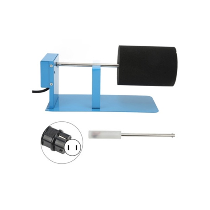 Kék alumínium forgó eszterga, állítható, csúszásgátló habbal, csendes, stabil, barkács tojástartó projektekhez