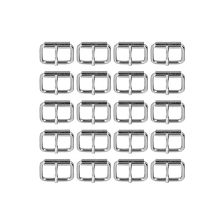 20 db fém csat készlet, színes felület, tartós, változatos felhasználás